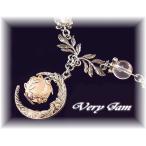 天然石パワーストーン　月と愛の女神のローズクオーツ　ハンドメイド　チョーカーvj