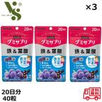 グミサプリ 鉄＆葉酸 20日分 40粒 ×3