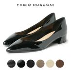 ショッピングBrand ファビオルスコーニ パンプス ポインテッドトゥ スエード パテント チャンキーヒール レディース FABIO RUSCONI