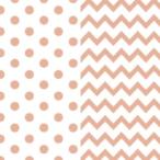 ポーセラーツ 転写紙 水玉模様 DOT&CHEVERON (ドット&シェブロン・ピオニーピンク) (無くなり次第終了)