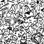 ショッピング無くなり次第終了 ポーセラーツ 転写紙 柄 絵 GRAFFITI(グラフィティー・ブラック) (無くなり次第終了)