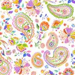 ポーセラーツ 転写紙 模様 おしゃれ ファッショナブル COLORFUL PAISLEY(カラフル ペイズリー)