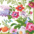ペーパーナプキン デコパージュ 花柄 FLORALIA WHITE L おしゃれ 10枚セット