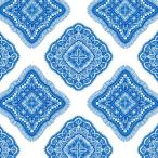 ショッピング無くなり次第終了 ポーセラーツ 転写紙 模様 ETHNIC FABRIC (エスニックファブリック・ブルー）  (無くなり次第終了)