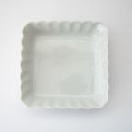 ポーセラーツ 白磁 波型角平鉢/ 白磁 白い食器 小鉢 波型 とりわけ小皿(無くなり次第終了)