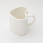 ショッピング無くなり次第終了 ポーセラーツ 白磁 ハート型マグ/ 白い食器 ポーセリンアート マグカップ (無くなり次第終了)