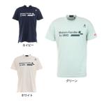 ルコック スポルティフ（Lecoq Sportif） ゴルフウェア 吸汗速乾 UVカット はっ水 胸プリントロゴ モックネック半袖Tシャツ QGMTJA09 （メンズ）