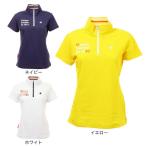 ルコック スポルティフ（le coq sportif）（レディース） ゴルフウェア バックプリントハーフジップ半袖ポロシャツ QGWTJA11