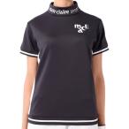 マリ・クレール スポール（marie claire sport）（レディース）ゴルフウェア 半袖モックネックシャツ 713618 -BK