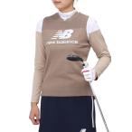 ニューバランス(new balance)(レディース)ゴルフウェア ロゴ×ライン クルーネック ニットベスト 012-4273501-050