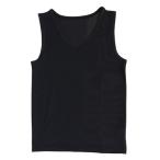 クー（Coo.）（キッズ）ノースリーブ Vネックシャツ ジュニア ドライプラス 黒 893CO5ASC0005 BLK 吸汗速乾 抗菌防臭 衣替え