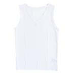 クー（Coo.）（キッズ）ノースリーブ Vネックシャツ ジュニア ドライプラス 白 893CO5ASC0005 WHT 吸汗速乾 抗菌防臭 衣替え