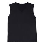 クー（Coo.）（メンズ）ノースリーブシャツ ドライプラスクール Vネック黒 891CO5GC0003 BLK UPF50+ 吸汗速乾 接触冷感 抗菌 防臭