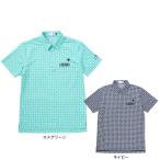 ルコックスポルティフ(lecoqsportif)(メンズ)ゴルフウェア 吸汗速乾 モノグラム柄ジャガード 半袖シャツ LG5SHS14M