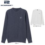 ROSASEN( мужской ) Golf одежда кабель плетеный длинный рукав вырез лодочкой вязаный 044-14811-25AW