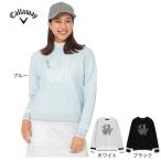 キャロウェイ（CALLAWAY）（レディース）ゴルフウェア クルーネック長袖ラインストーン付きニット C25218201