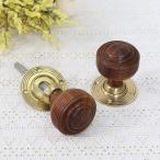  Vintage * ручка двери пара Британия дерево * латунь Англия VC70-07508