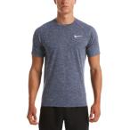 ナイキ(NIKE)(メンズ)UPF40+ 速乾 ラッシュガード 半袖 Tシャツ ヘザー ショートスリーブ ハイドロガード NESSA589-440