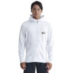 クイックシルバー(Quiksilver)(メンズ)ラッシュガード 長袖 パーカー UVカット 速乾 SATURN ZIP HOODIE 24SP QLY241033 WHT
