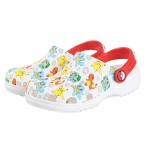 クロックス(crocs)(キッズ)ジュニアサンダル クラシックポケモンクロッグ ホワイト 207739-94S シャワーサンダル 軽量 通気性 お手入れ簡単