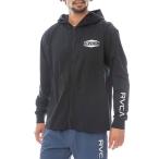  Roo ka(RVCA)( мужской ) Rush Guard длинный рукав HEX BOX Surf Zip выше f-ti-BF041875 BLK