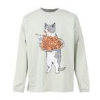 go- slow Caravan (GOSLOWCARAVAN)( мужской, женский )na поли язык кошка футболка с длинным рукавом 351909 GRY