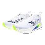 ミズノ（MIZUNO）（メンズ）ランニングシューズ ジョギングシューズ ネオゼン 2 ホワイト ブルー J1GC268601 スポーツシューズ