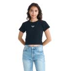  Roxy (ROXY)( женский )GALAXY автомобиль i колено Logo короткий рукав футболка 26SPRST261085BLK