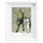 アートフレーム バンクシー ストップ Sサイズ BK-01604  Banksy 絵画 絵 ユーパワー ストリート 壁画 ステンシルアート