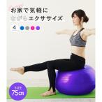 バランスボール 75cm ヨガボール ダイエット ヨガ ピラティス ストレッチ 体幹トレーニング  エクササイズボール フットポンプ付　メーカー保証付き