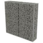 ガビオンウォール カバー付き 亜鉛メッキ鋼製 100x20x100cm