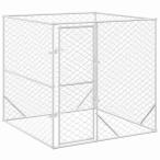 屋外用犬小屋 シルバー 2x2x2m 亜鉛メッキ鋼製