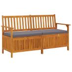  bench место хранения сад bench наружный для садовая мебель двор терраса балкон модный подушка имеется 148cm Akashi a натуральное дерево 