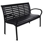  bench сад bench наружный для садовая мебель двор терраса балкон модный 116 cm steel &WPC черный 
