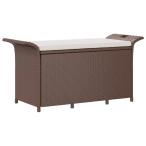  bench сад bench наружный для садовая мебель двор терраса балкон модный подушка имеется Brown 116x46x57 cm поли ротанг 