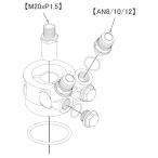【TRUST/トラスト】 オイルクーラー用 オイルブロック STD-ハイタイプ ASSY M20XP1.5 AN8 [12401193]