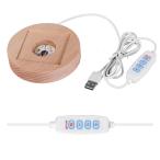  светится из дерева LED свет дисплей из дерева свет основа подставка круг . лампа ночь теплый свет цвет светится из дерева LED свет дисплей из дерева la