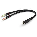 XYZA стерео Mini Jack изменение кабель 3.5mm 4 высшее ( женский )-3.5mm стерео Mini ( мужской )+ Mike ввод ( мужской )