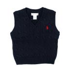  Ralph Lauren RALPH LAUREN baby мужчина свитер лучший Cable-Knit Cotton Sweater Vest темно-синий Hunter Navy