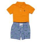 ラルフローレン RALPH LAUREN  ポロシャツ ショートパンツセット Cotton Polo & Poplin Short Set オレンジ Resort Orange