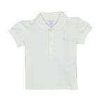  Ralph Lauren RALPH LAUREN baby девочка рубашка-поло с коротким рукавом Cottn Interrock Polo белый White