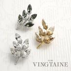 ショッピングブローチ クリスタルブローチ リーフ モチーフ ジュエリー プレゼント BR-125
