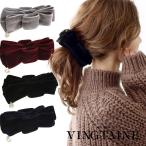 バナナクリップ ベルベット　リボン　大きめ ヘアアクセサリー　秋冬　ヘアクリップ H-222ネコポス不可 アクセサリーSHOP レディース ヴァンテーヌ