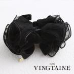 バナナクリップ リボン チュールレース ベルベット 秋冬 ヘアクリップ ヘアアクセサリー H7143 アクセサリーSHOP レディース