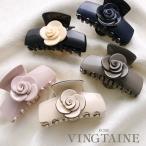バンスクリップ カメリア 花 フラワー お花 ヘアアクセサリー ローズ 華やか ヘアアクセサリー H7401【【定形外発送・ネコポス不可】】