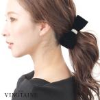 バナナクリップ ヘアクリップ リボン ベルベット チェーン ヘアアクセサリー H7853