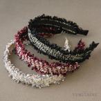 ツイード カチューシャ レディース ヘアアクセ ヘアバンド 大人可愛い HK-362 mbgt