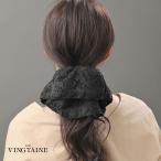 ショッピングシフォン ジャガードシフォンシュシュ 大人 ヘアアクセ ボリューム ヘアアレンジ ヘアゴム レディース HS-211 爆買