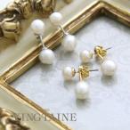 Yahoo! Yahoo!ショッピング(ヤフー ショッピング)SALE 淡水パール2wayピアス バロックパール バックキャッチ シンプル 大人カジュアル  チタンポスト P5050