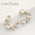 SALE フラワーカーブピアス・イヤリング  可愛い お花 シェル風 P5055